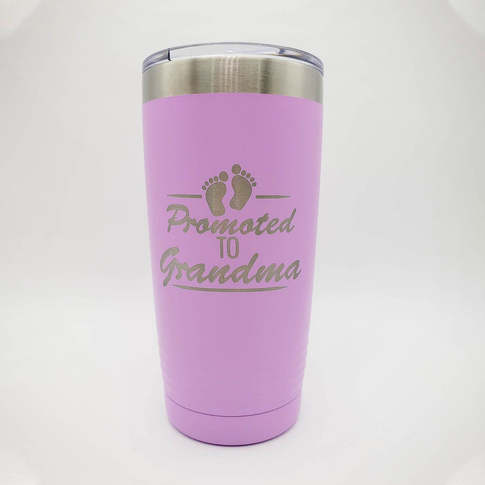 Promoted to Grandma Engraved 20oz Light Purple Tumbler by Sunny Box