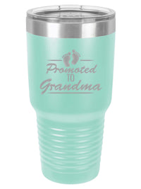 Promoted to Grandma - Engraved Polar Camel 30oz Tumbler Teal - Sunny BoxPromoted to Grandma Engraved 30oz Teal Tumbler by Sunny Box