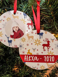 Christmas Photo Ornament - Reindeer - Sunny Box