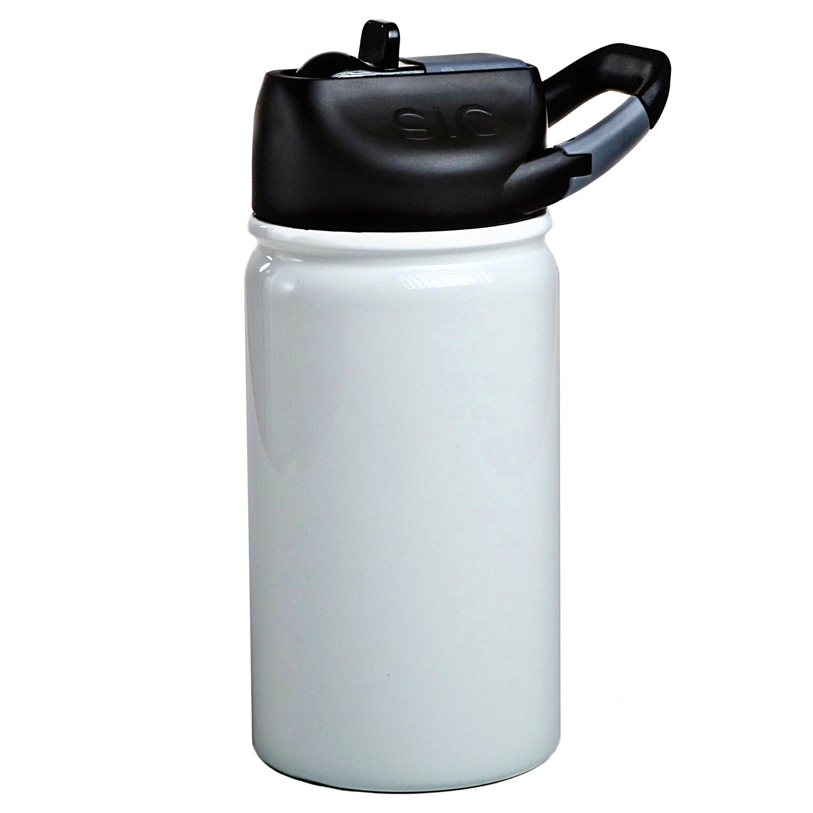 Engraved 12oz Lil SIC Water Bottle Ice White Gloss Sunny Box