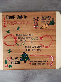 Personalized Printed Santa Cookie Treat Board Tray - Sunny Box