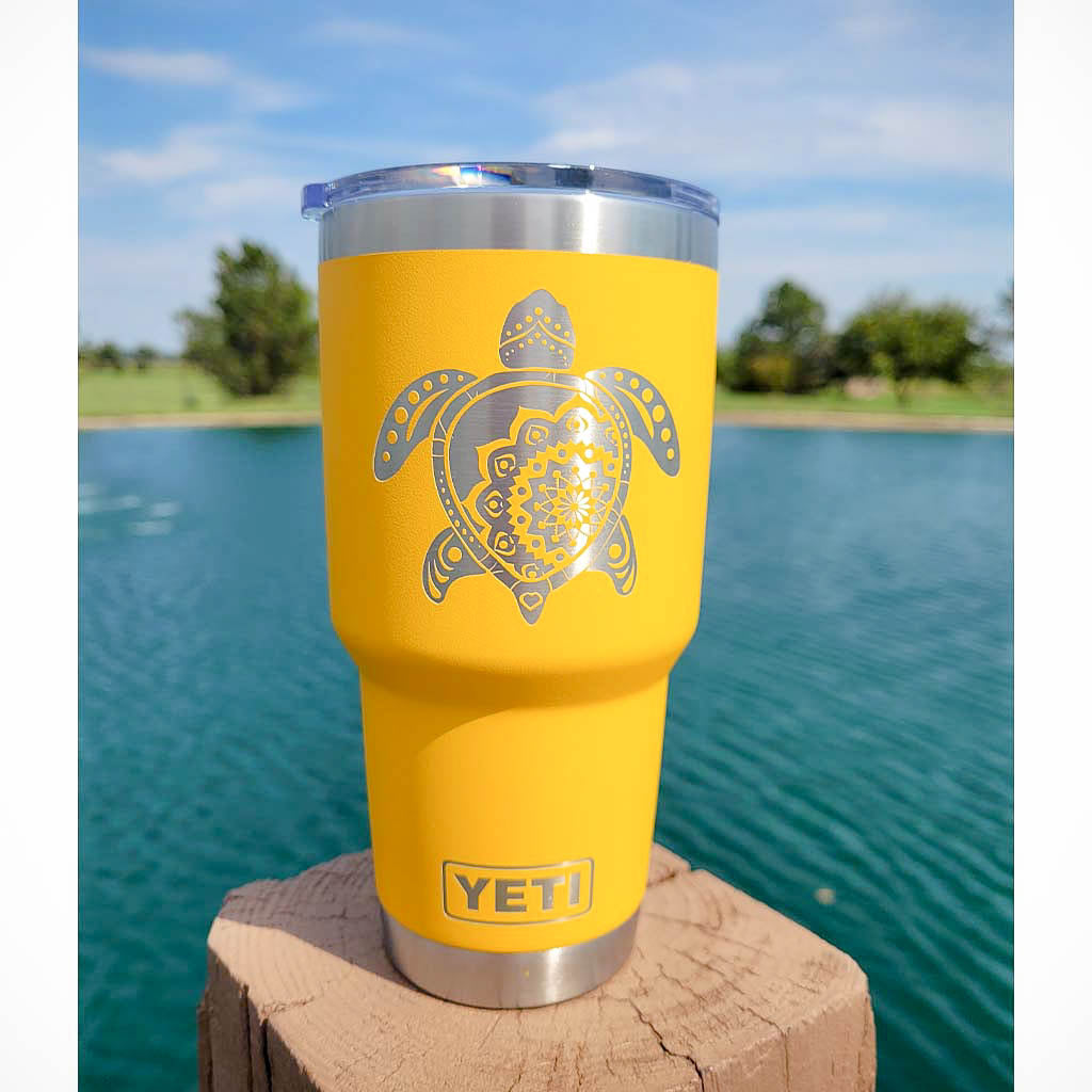 Sea Turtle Mandala - Engraved YETI Tumbler
