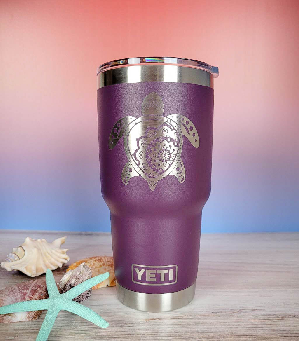 Sea Turtle Mandala - Engraved YETI Tumbler