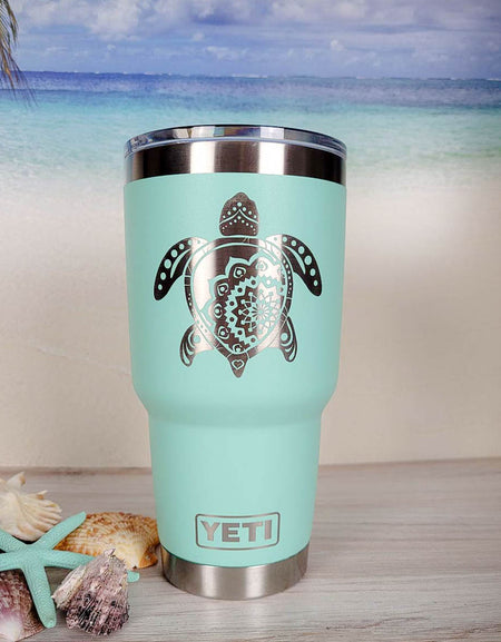 Sea Turtle Mandala - Engraved YETI Tumbler