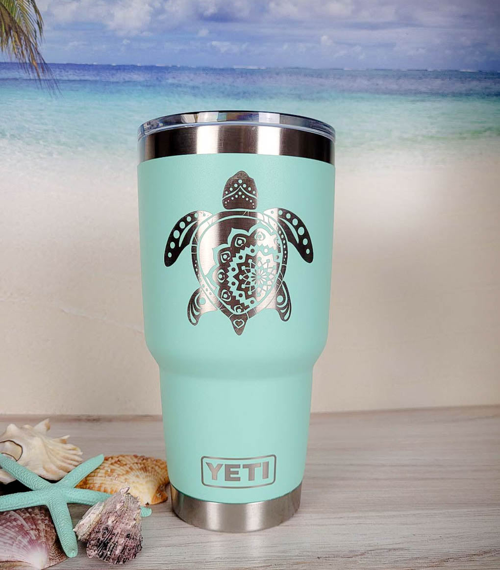 Sea Turtle Mandala - Engraved YETI Tumbler