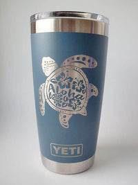 Sea Turtle Aloha Mandala - Engraved YETI Tumbler