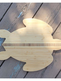 Personalized Engraved Sea Turtle Bamboo Cutting Board by Sunny Box