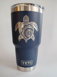 Sea Turtle Mandala - Engraved YETI Tumbler