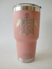 Sea Turtle Mandala - Engraved YETI Tumbler