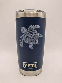 Sea Turtle Summer Vibes Mandala - Engraved YETI Tumbler