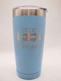 Seek Adventure Engraved 20oz Light Blue Polar Camel Tumbler - Sunny Box