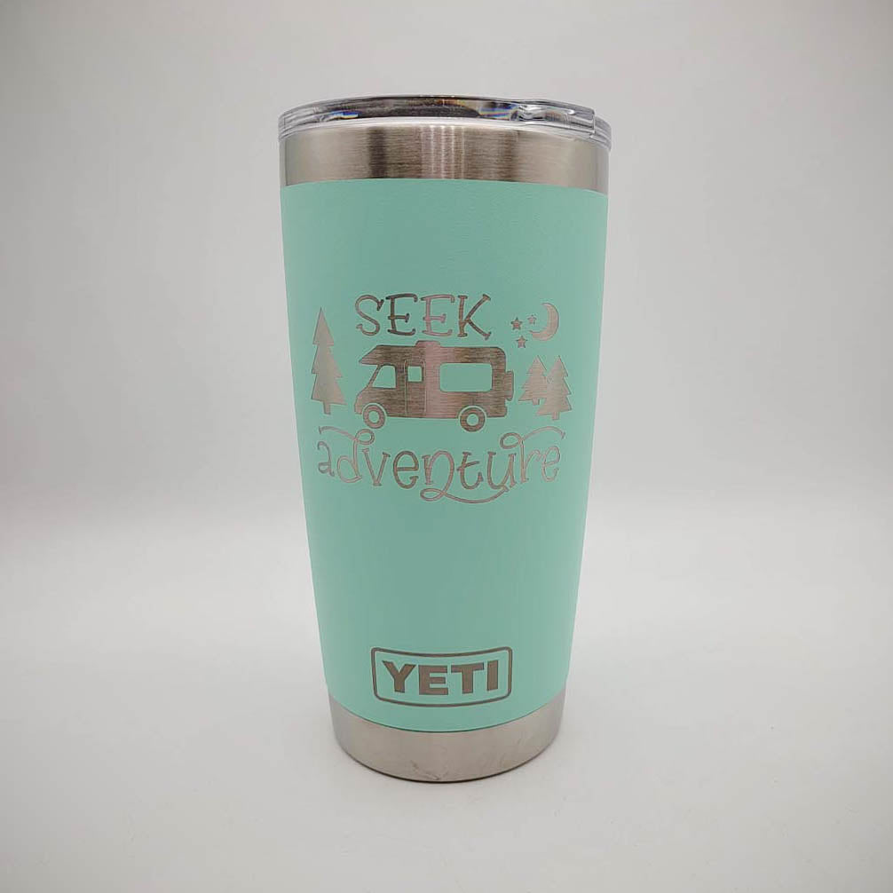 Seek Adventure Camping Engraved YETI Tumbler