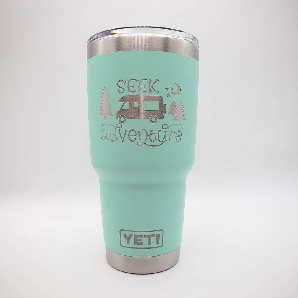 Seek Adventure Camping Engraved YETI Tumbler