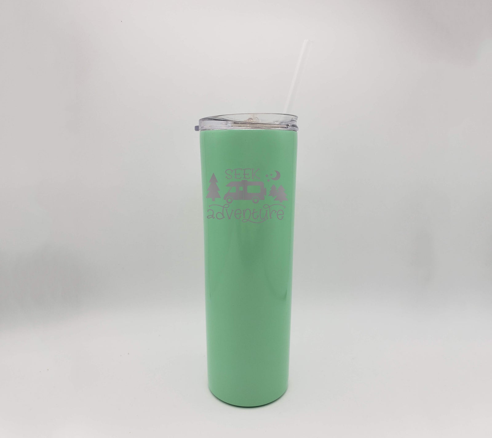Just a Girls Who Love Camping Tumbler With Straw 20oz, Camping