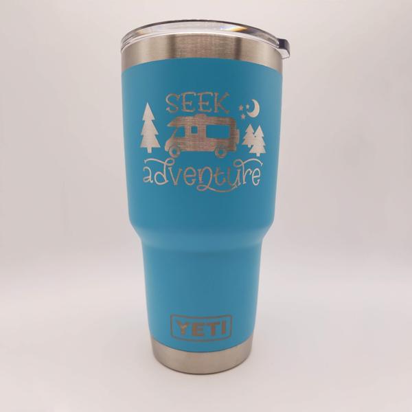 Seek Adventure Camping Engraved YETI Tumbler