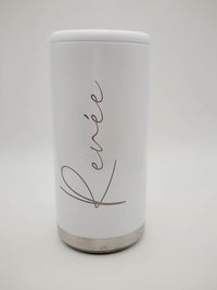 Personalized Engraved Maars Skinny Can Cooler Moonrock White Glitter - Sunny Box