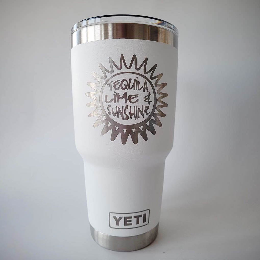 Tequila Lime & Sunshine - Engraved YETI Tumbler