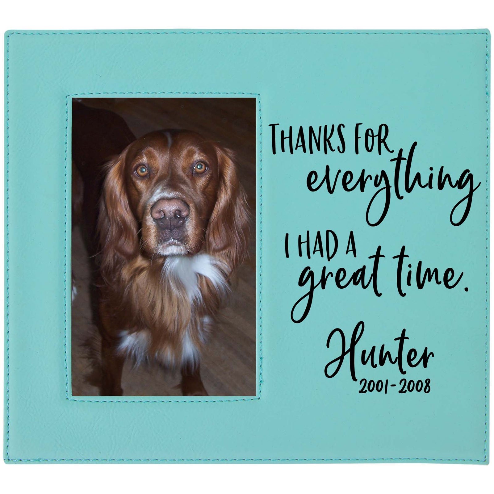 Pet Memorial Thanks for Everything I Had a great time engraved custom personalized picture frame - Sunny Box
