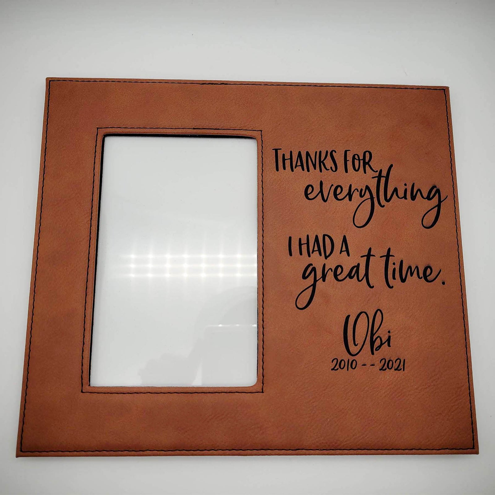 Pet Memorial Thanks for Everything I Had a great time engraved custom personalized picture frame - Sunny Box