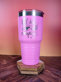 The Best Days Are Spent Camping - Engraved Polar Camel Tumbler - Pink 30oz - Sunny Box
