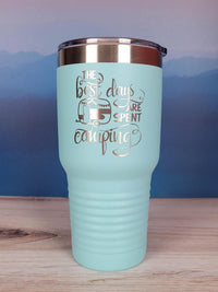 The Best Days Are Spent Camping - Engraved Polar Camel Tumbler - Teal 30oz - Sunny Box