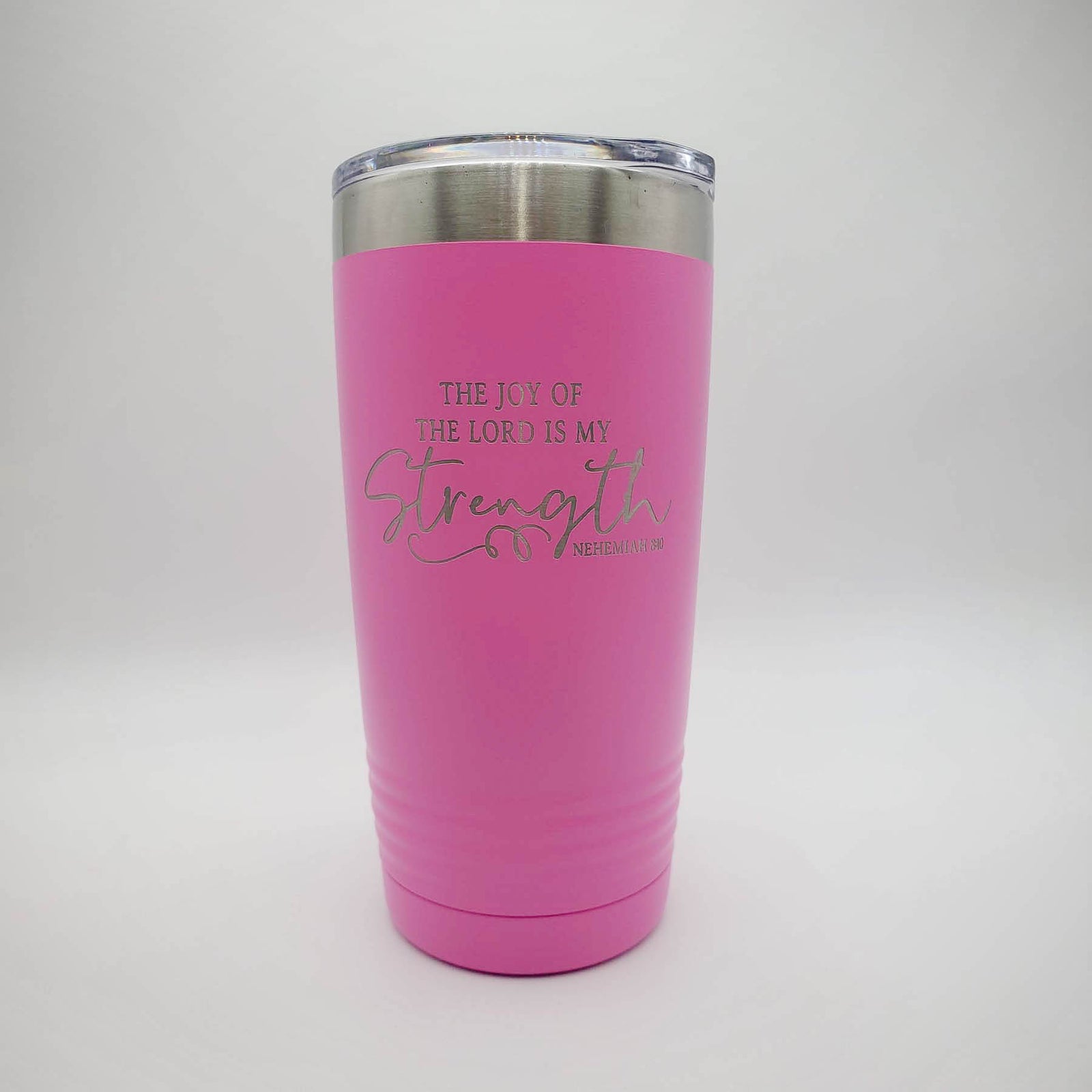 The Joy of the Lord is My Strength - Nehemiah 8:10 Scripture Engraved Polar Camel Tumbler
