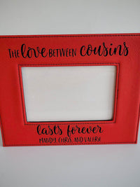 The Love Between Cousins Lasts Forever - Custom Engraved Photo Frame Sunny Box
