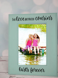 The Love Between Cousins Lasts Forever - Custom Engraved Photo Frame Sunny Box