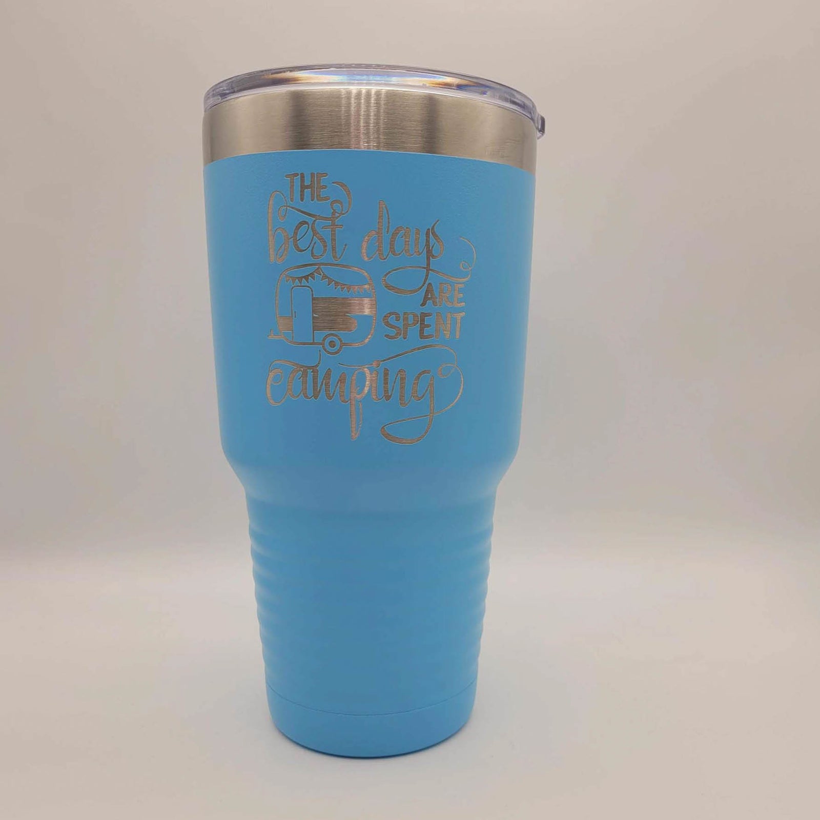 The Best Days Are Spent Camping - Engraved Polar Camel Tumbler