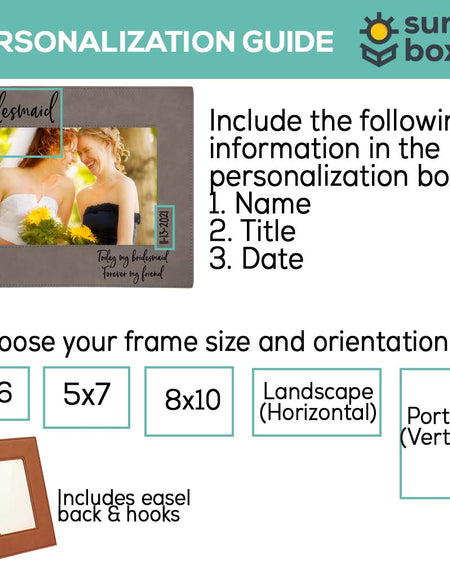 Today My Bridesmaid, Forever My Friend - Bridesmaid/Maid of Honor Leatherette Picture Frame