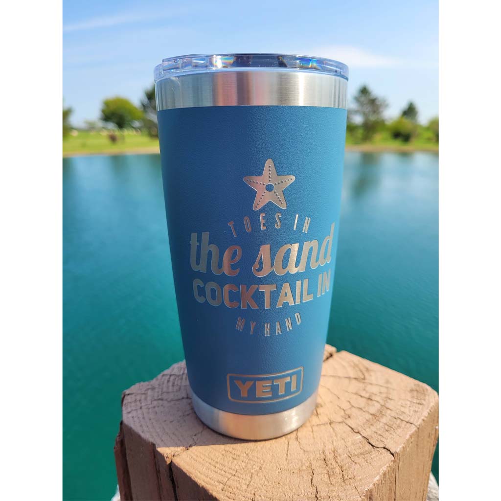 Toes in the Sand Cocktail in My Hand Custom Engraved YETI Tumbler – Sunny  Box