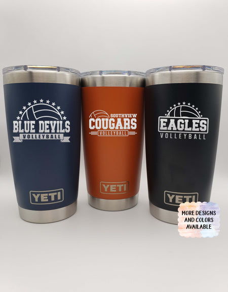 Volleyball School Mascot - Engraved YETI Tumbler
