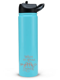 Engraved 27oz SIC Water Bottle Blue Matte - Creatively Crowned Engraving