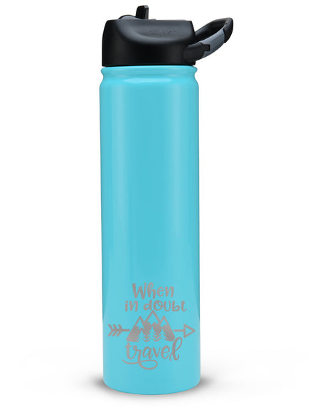 Engraved 27oz SIC Water Bottle Blue Matte - Creatively Crowned Engraving
