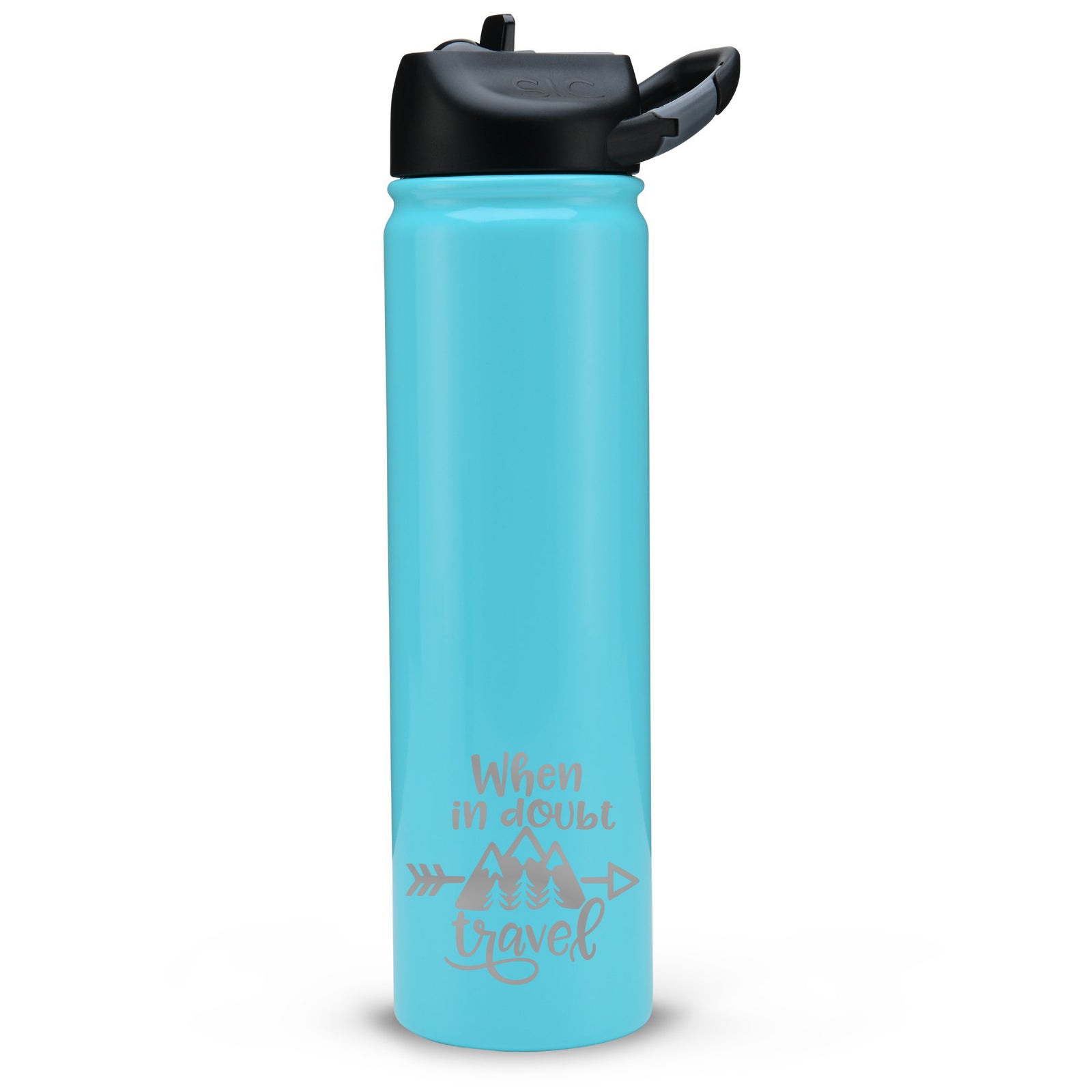 Engraved 27oz SIC Water Bottle Blue Matte - Creatively Crowned Engraving