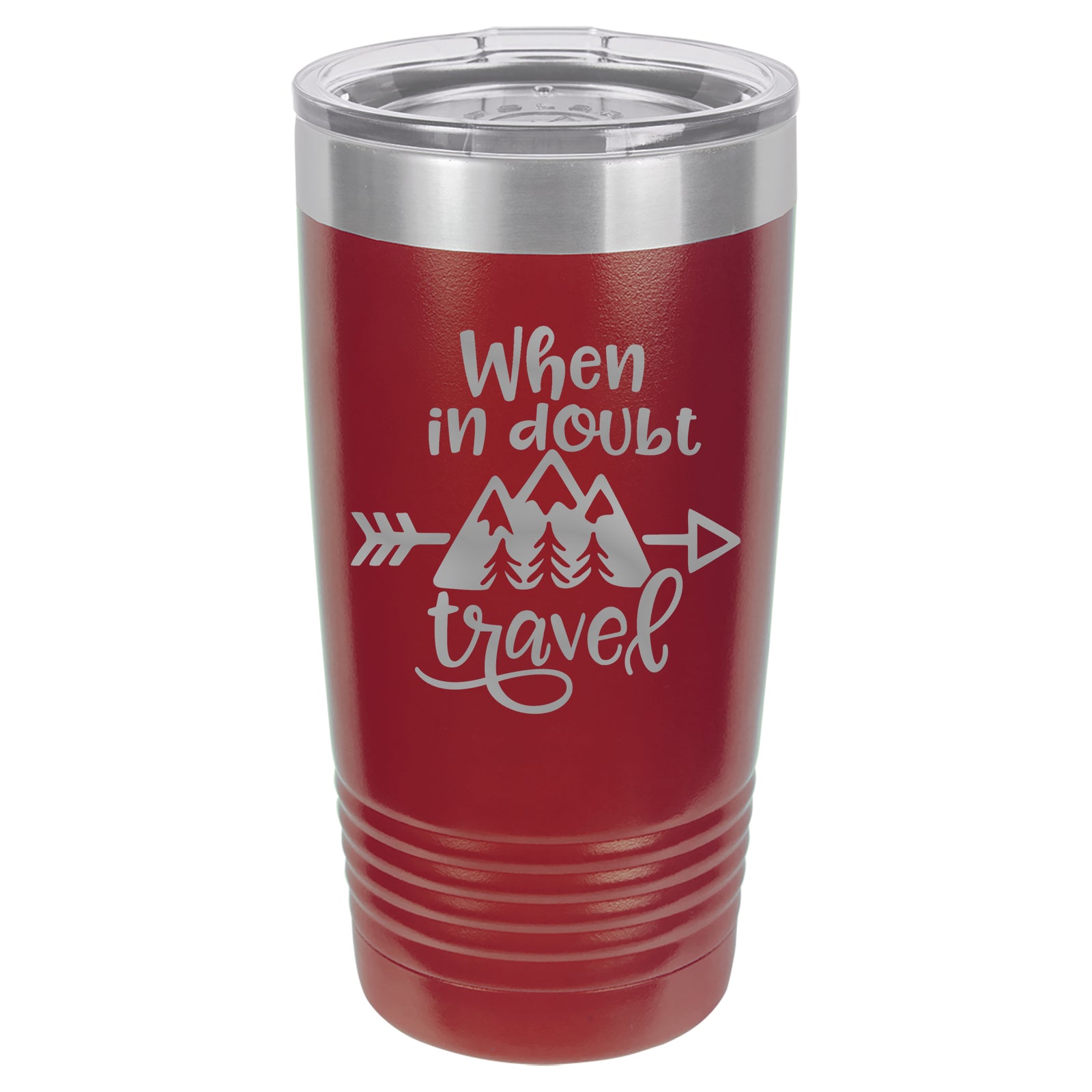 When In Doubt Travel - Engraved Polar Camel Tumbler - Sunny Box