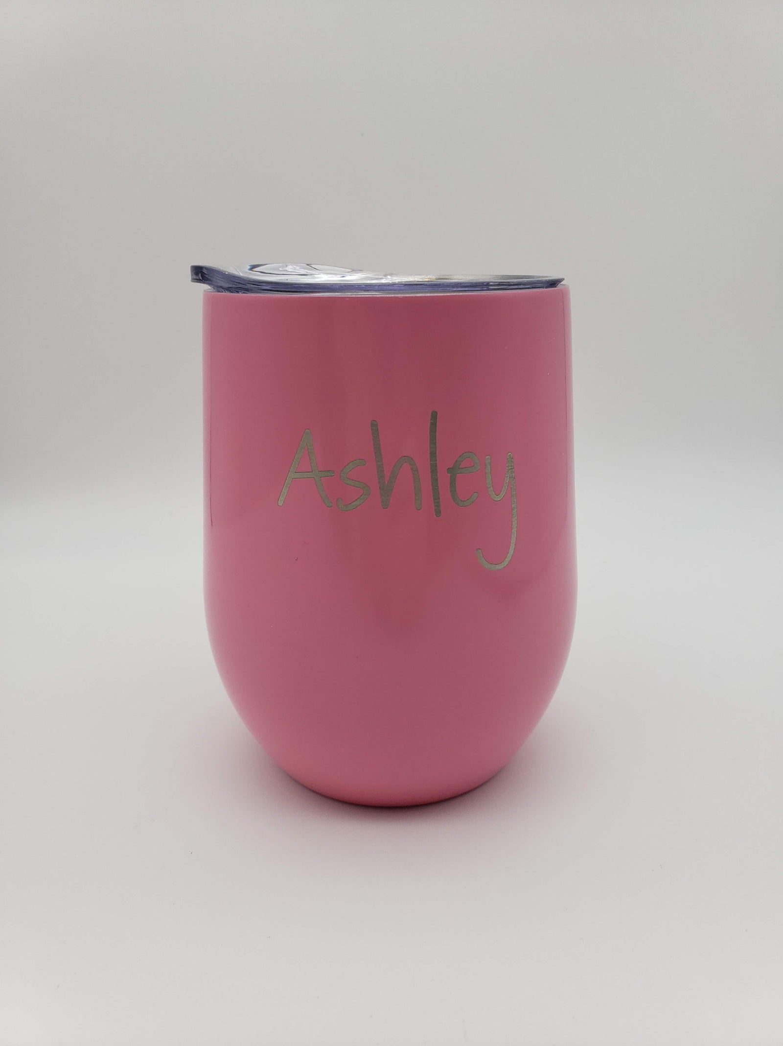 Personalized Engraved Pink 9oz Wine Tumbler by Sunny Box
