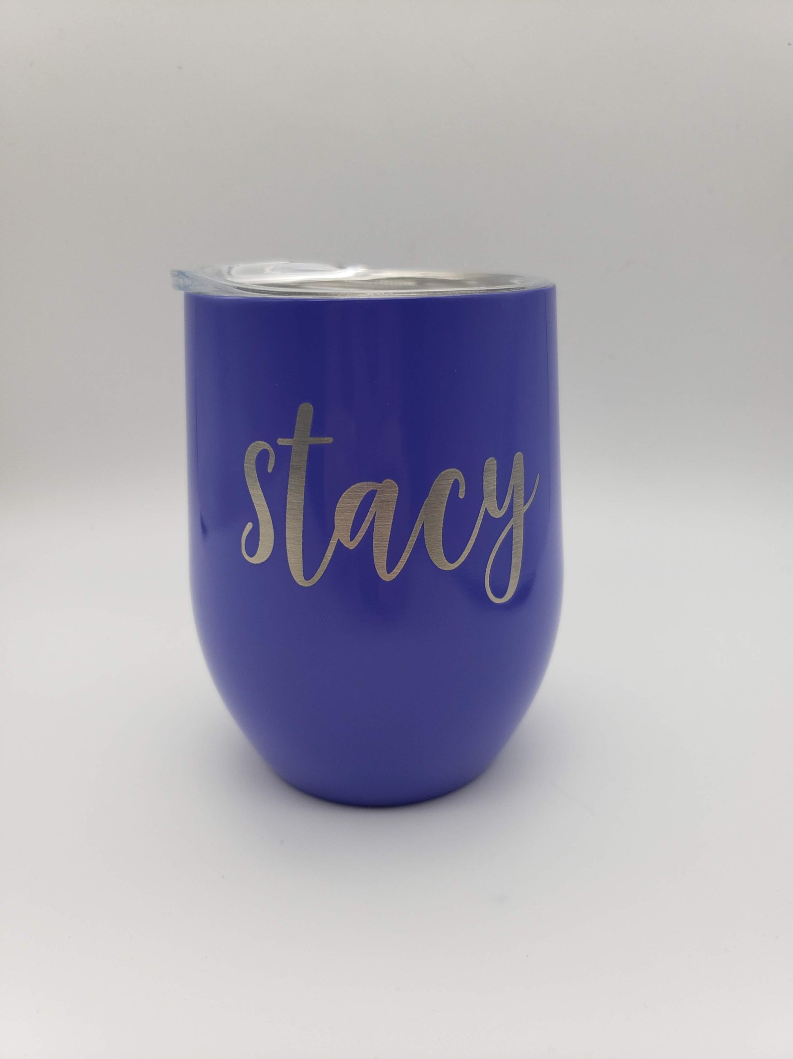 Personalized Engraved Purple 9oz Wine Tumbler by Sunny Box