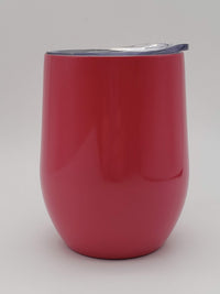 Engraved 9oz Stainless Steel Wine Tumbler Coral