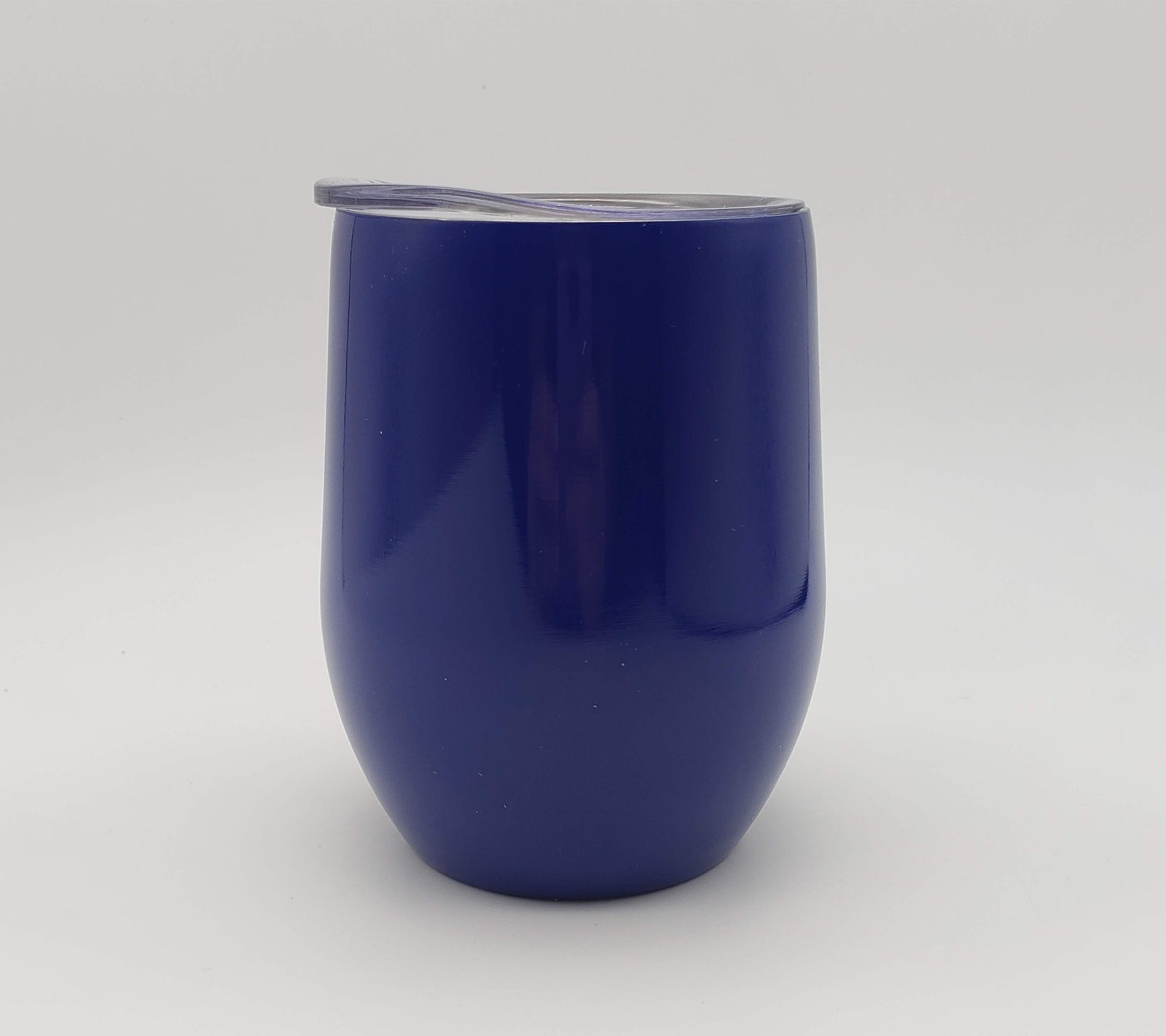 Engraved 9oz Stainless Steel Wine Tumbler Dark Blue