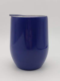 Engraved 9oz Stainless Steel Wine Tumbler Dark Blue - Sunny Box