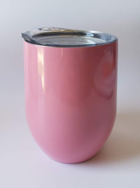Engraved 9oz Wine Tumbler Light Pink Sunny Box