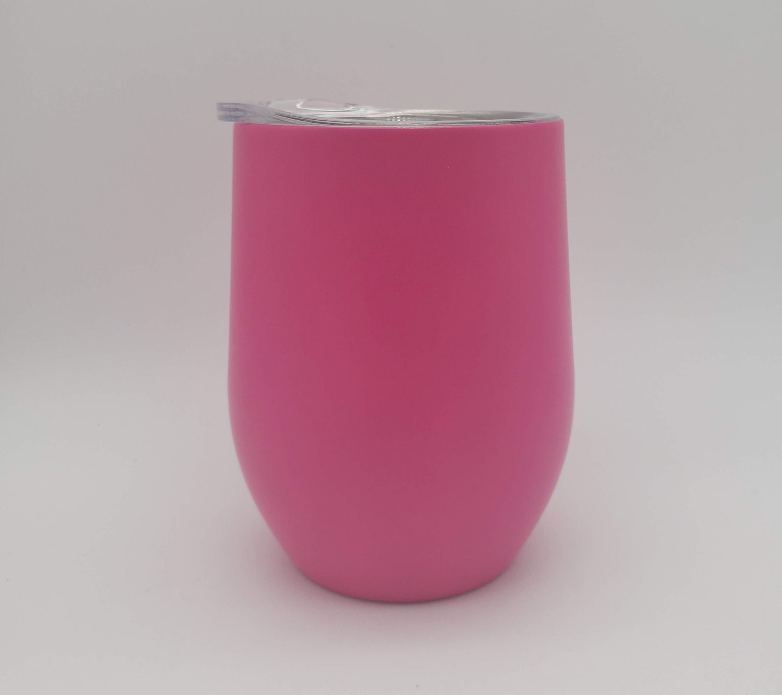 Engraved 9oz Stainless Steel Wine Tumbler Berry Pink