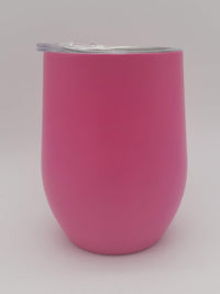 Engraved 9oz Stainless Steel Wine Tumbler Berry Pink - Sunny Box