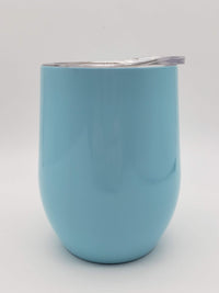 Engraved 9oz Wine Tumbler Light Blue - Sunny Box