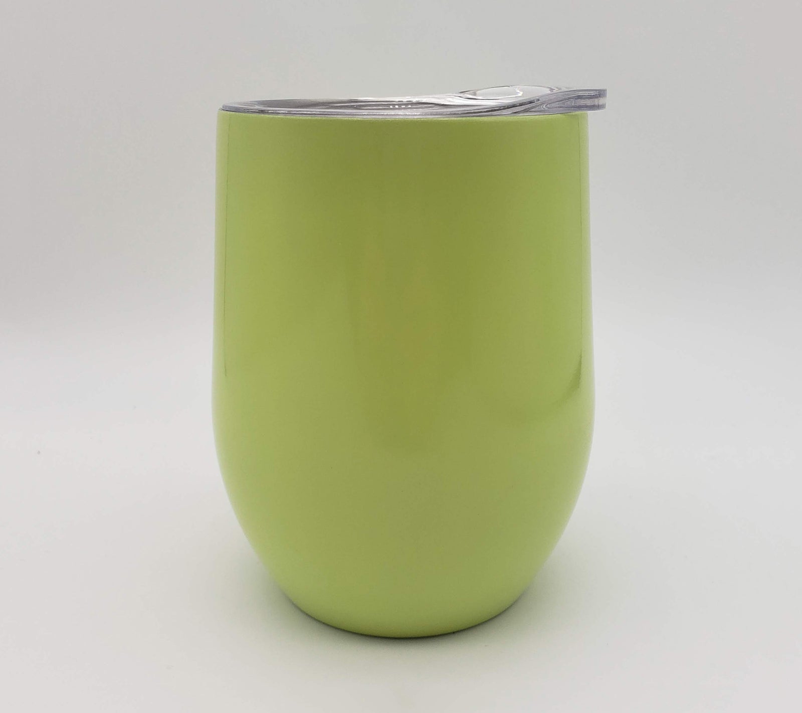 Engraved 9oz Stainless Steel Wine Tumbler Light Green