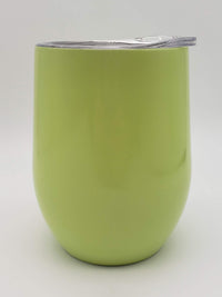 Engraved 9oz Stainless Steel Wine Tumbler Light Green - Sunny Box