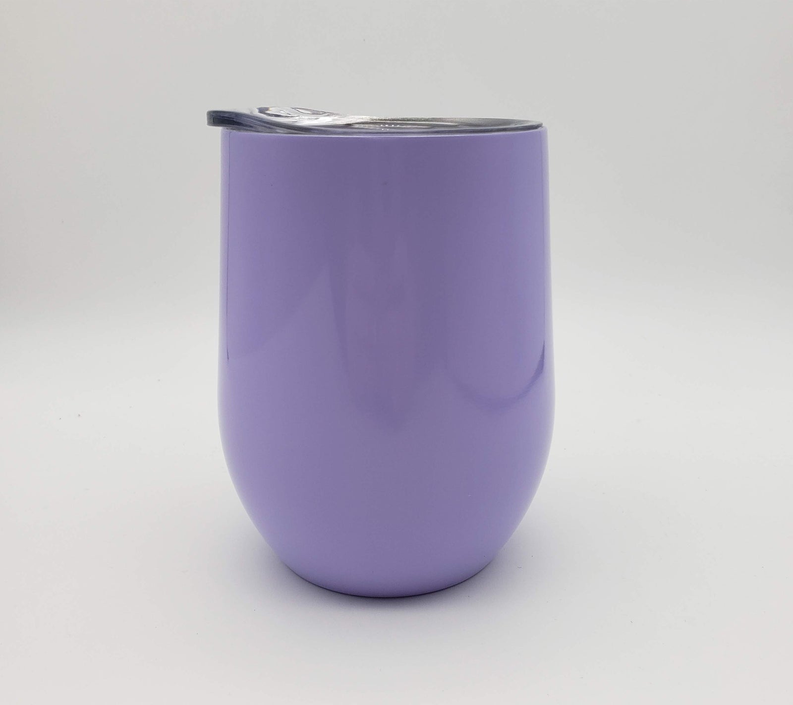 Engraved 9oz Wine Tumbler Light Purple