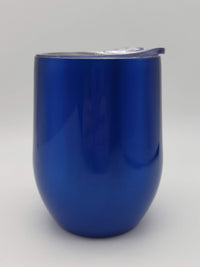 Engraved 9oz Wine Tumbler Blue Metallic - Sunny Box