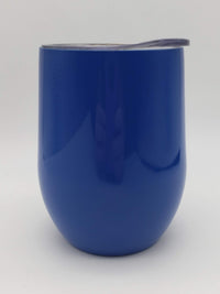 Engraved Wine Tumbler - 9oz - Blue - Creatively Crowned Engraving